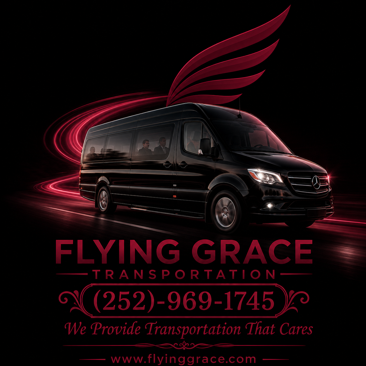 Flying Grace Transportation company logo